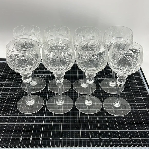 Rogaska Crystal Cut Balloon Gallia Wine
Hocks/Goblets Set of 4 Vintage RARE - Picture 15 of 17